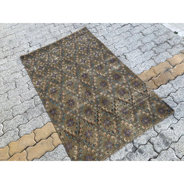 Turkish 1960s Turkish Handknotted Floor Wool Rug For Sale - Image 3 of 10