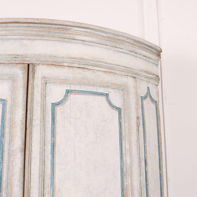 Hollywood Regency English Bowfront Corner Cabinet in Pine For Sale - Image 3 of 11