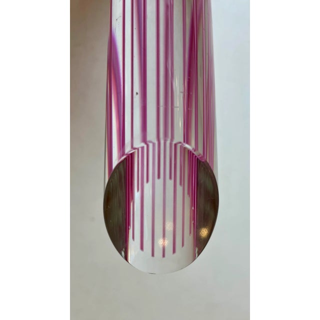 Striated Murano Glass Ceiling Lamp, 1980s For Sale - Image 11 of 12