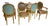 Set of 4 Vintage Hollywood Regency Faux Bois Fauteuils For Sale