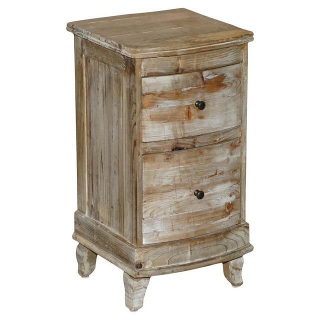 Vintage Loaf Recliamed Hardwood Nightstand with Drawers For Sale - Image 14 of 14