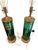 Mid 20th Century Mid 20th Century Berger Green and Brass Translucent Lamps - A Pair For Sale - Image 5 of 12