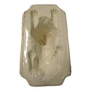 Staffordshire Cream Glazed Lion Jelly Mould For Sale