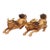 Solid Copper Gilt Pair of Golden Qilin Statues (Running Posture) - Auspicious Wealth-Drawing Bronze Qilin Figurines For Sale