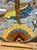 Hollywood Regency Vintage Brazilian Butterfly Wing Bird Tray Wall Art, Round Lucite and Steel For Sale - Image 3 of 5