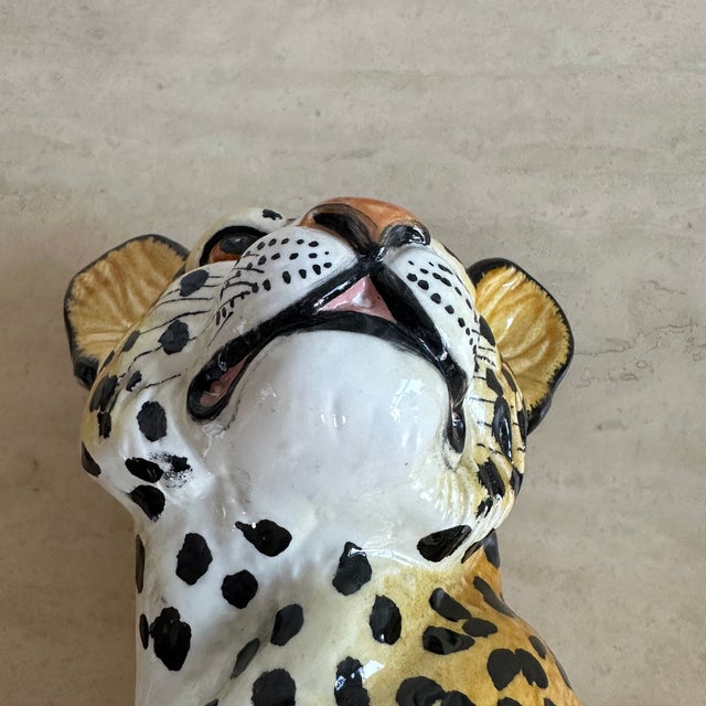 Mid-Century Italian Handmade Ceramic Baby Leopards, 1970s, Set of 2 For Sale - Image 10 of 17
