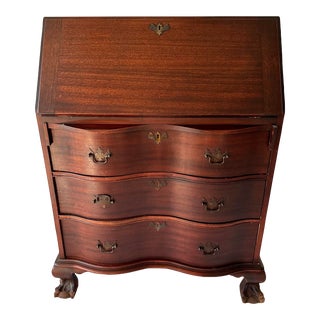 Early 20th Century Walnut Secretary Desk For Sale