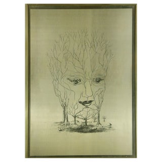 Alexander Schawinsky, Bird Man, 1943, Mixed Media, Framed For Sale