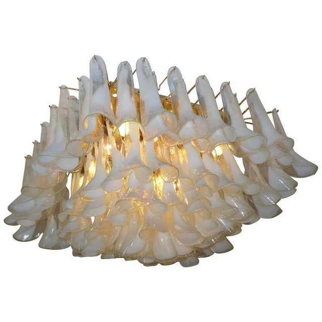 Murano Glass Petal Chandelier, 1990s For Sale - Image 11 of 11
