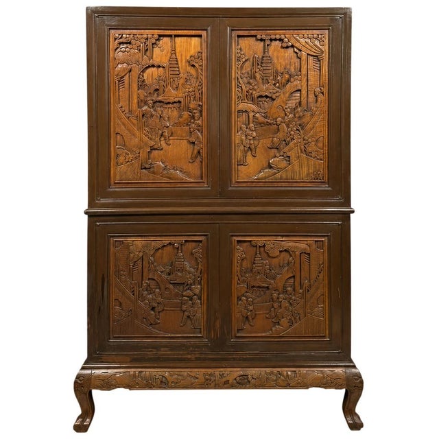 Rotating Cabinet in Camphor Wood, 1950 For Sale - Image 6 of 7