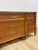Wood Vintage Dresser Drexel Transitional MCM Nine Drawer Lowboy Brass Handles For Sale - Image 7 of 18