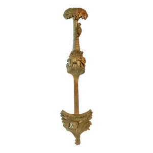 Vintage Chinoiserie Coconut Palm Tree, Monkey, Elephant and Cougar Wall Plate Bracket C. 1960's