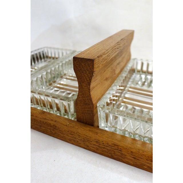 Brown Vintage Art Deco Appetizer Tray, 1950s For Sale - Image 8 of 13