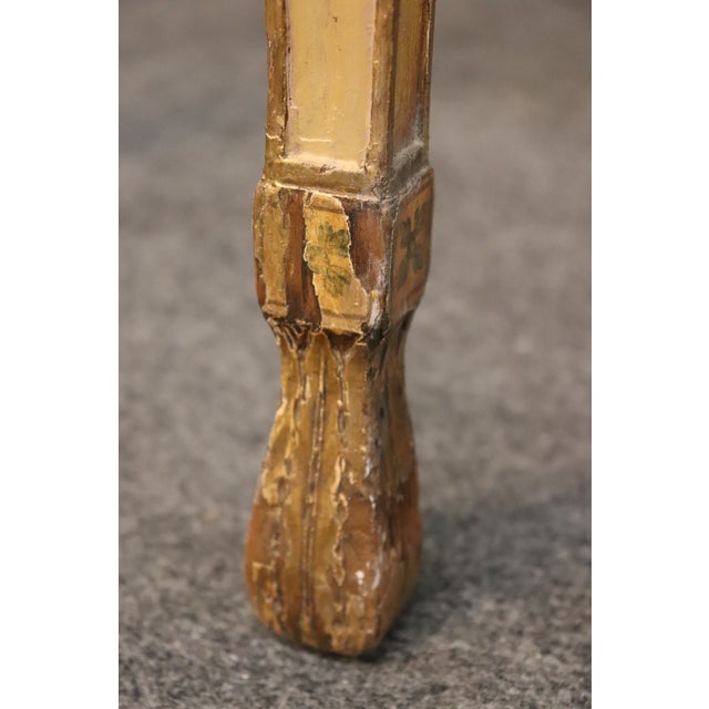 English Fine Pair English Adams Paint Decorated Demilune Figural Console Tables For Sale - Image 3 of 4