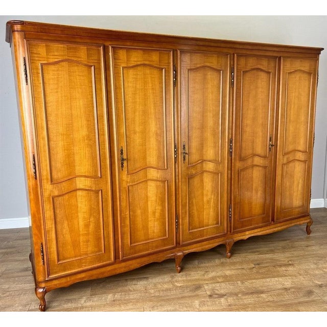 Vintage Louis XVI French Five-Door Armoire For Sale - Image 14 of 14