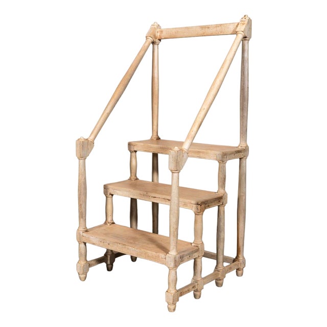 Antique 3-Tread Library Steps For Sale