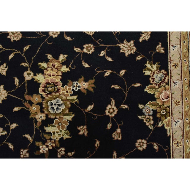 Tabriz Rug 5’9” X 9′ Blue Wool/Silk Traditional Hand-Knotted Oriental Carpet For Sale - Image 10 of 15