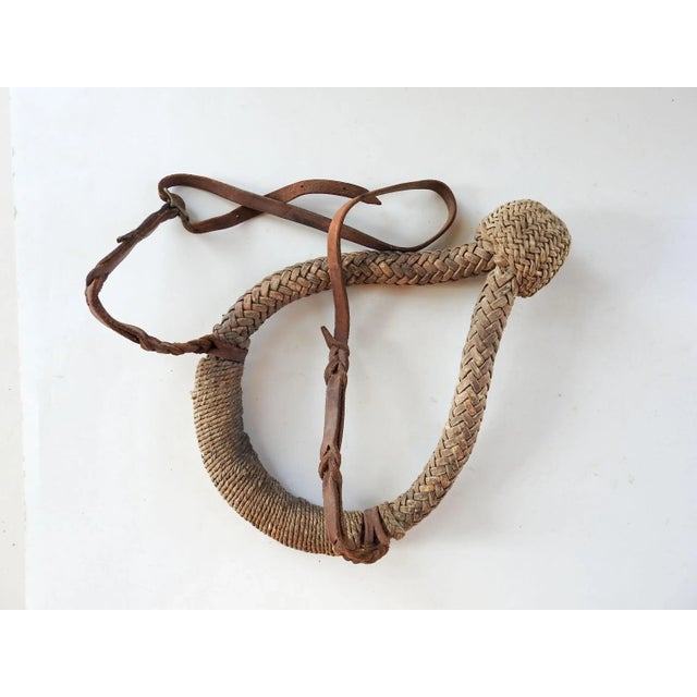 Rustic Vintage Handmade Rawhide Bosal & Headstall For Sale - Image 3 of 8