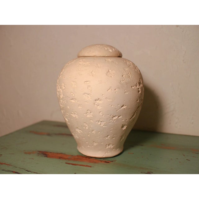 1980s Postmodern Jaru of California Faux Travertine Lidded Jar For Sale - Image 13 of 18
