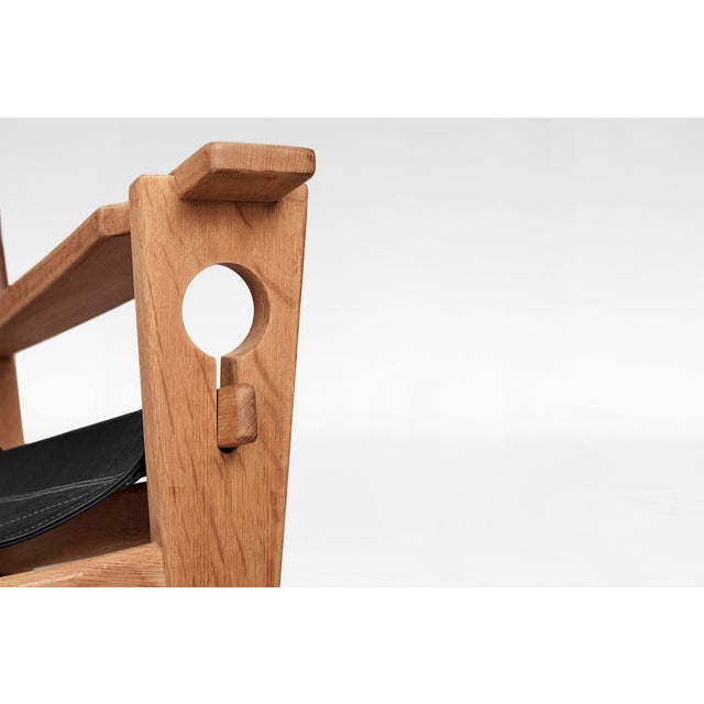 Keyhole GE-673 Rocking Chair by Hans J. Wegner for Getama, 1960s For Sale - Image 6 of 8