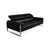 Animal Skin Romeo 2-Seater Sofa in Black Leather and Chrome from Calia For Sale - Image 7 of 17