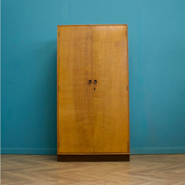 Vintage Oak Wardrobe from D M Letchworth, 1955 For Sale - Image 9 of 9
