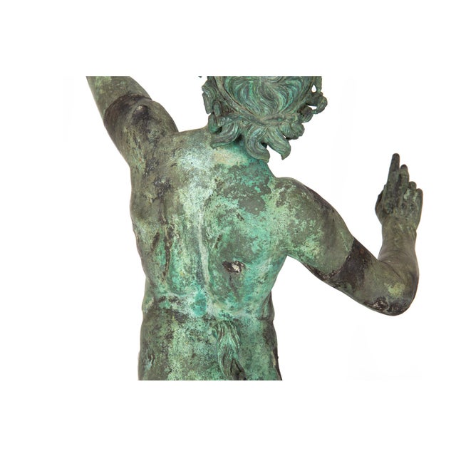 Italian Grand Tour Bronze Sculpture “Dancing Faun of Pompeii” After Antique For Sale - Image 17 of 18