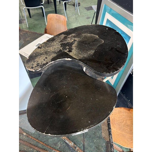 Wood Free-Form Metal and Wood Coffee Table from the 1950s For Sale - Image 7 of 8