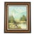 Bob Ross Style Original Signed Mountain River Landscape Oil Painting in Carved Wood Frame For Sale