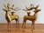 American Handsome Solid Brass Reindeer Candlestick Holder Pair For Sale - Image 3 of 9
