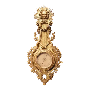 Antique Napoleon III Parisian Giltwood Barometer, “Bodeur a Paris”, Circa 1830
