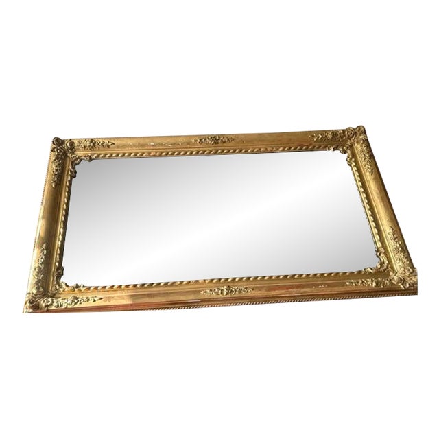 1880s French Louis XV Goldleaf Mirror For Sale