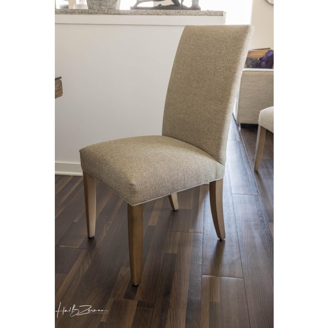 2010s Bernhardt Henley Dining Table 84" + 6 Upholstered McCreary Chairs For Sale - Image 5 of 7