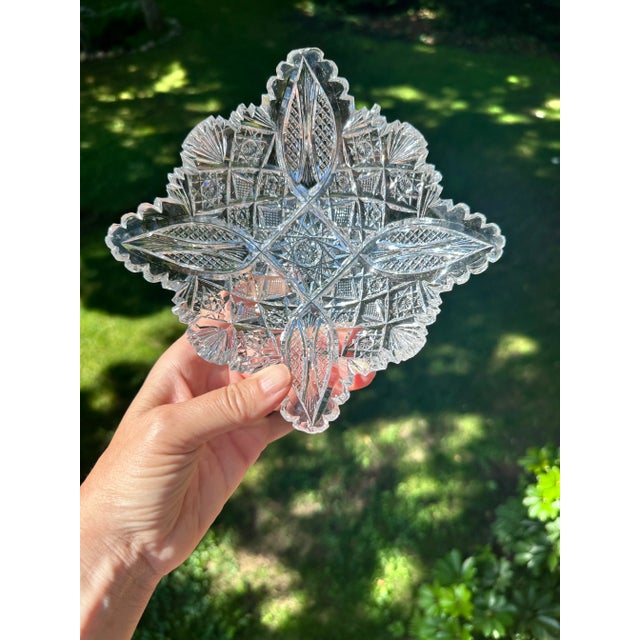 1900 - 1909 Antique American Brilliant Nappy Dish Set- 3 Pieces For Sale - Image 5 of 13