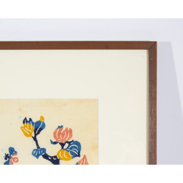 Japanese Japanese Stencil Dyed Print by Kichiemon Okamura For Sale - Image 3 of 8