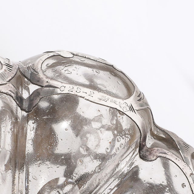 Silver Pair of Art Nouveau Fine Sterling Overlay Perfume Bottles Signed Steuben For Sale - Image 8 of 8