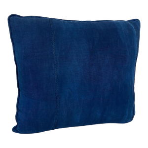African Fine Plain Indigo Mossi Tribe Pillow Burkina Faso. 17"