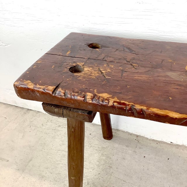 Rustic Primitive Cobblers Bench For Sale - Image 10 of 12