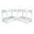 White Rattan Side Tables - A Pair For Sale