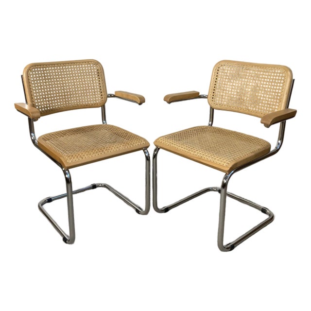 1960s Vintage Breuer S64 Style Arm Chairs - A Pair For Sale
