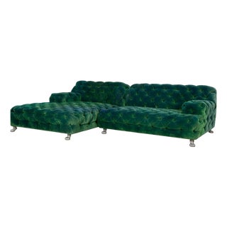 Cocoa Island Corner Sofa in Green Blue Fabric from Bretz For Sale