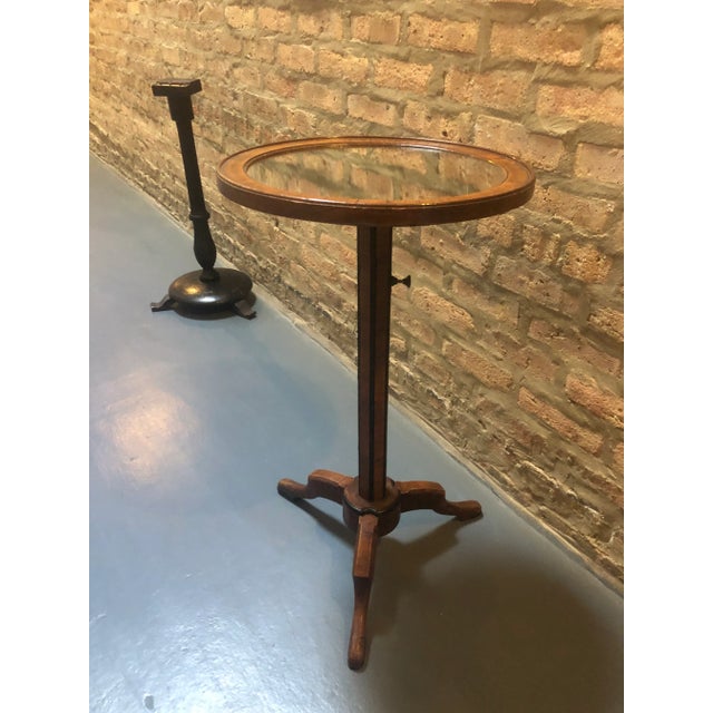 1920s Mirrored Top Adjustable Side Table on Tripod Base, Austria, Circa 1920 For Sale - Image 5 of 12