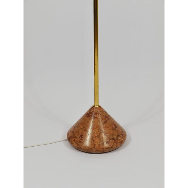 Roberto Pamio Febo Floor Lamp in Marble, Brass & Murano Glass attributed to Leucos, Italy, 1970s For Sale - Image 12 of 18