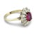 Vintage Gia 1.00 Carat No Heat Ruby Diamond Platinum Ring, Size 7.75 For Sale - Image 4 of 8