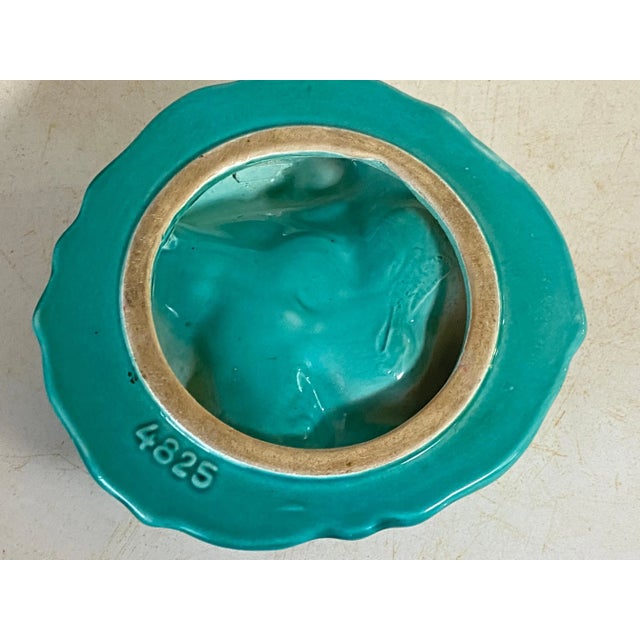 Art Deco Green Ceramic Ashtray, 1940s For Sale - Image 3 of 8