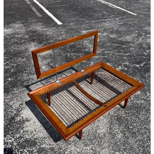 Mid 20th Century Reupholstered Danish Minerva Loveseat Daybed Designed by Peter Hvidt and Orla Molgaard-Nielson For Sale - Image 5 of 12