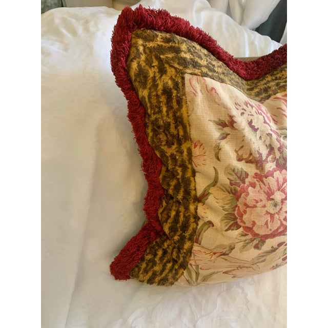 Gothic Vintage Ralph Lauren Guinevere Aragon Medieval Floral & Animal Print Decorative Pillow For Sale - Image 3 of 12