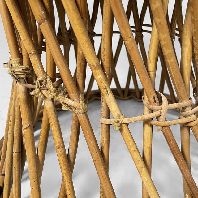 Mid-Century Modern Italian Rattan Coffee Table attributed to Franco Albini, 1960s For Sale - Image 14 of 17