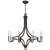 Chapman & Myers for Visual Comfort Signature Mykonos Large Chandelier in Aged Iron For Sale