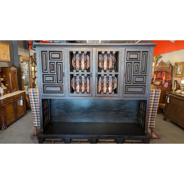 Wood Arts and Crafts Ebonized Cabinet For Sale - Image 7 of 12